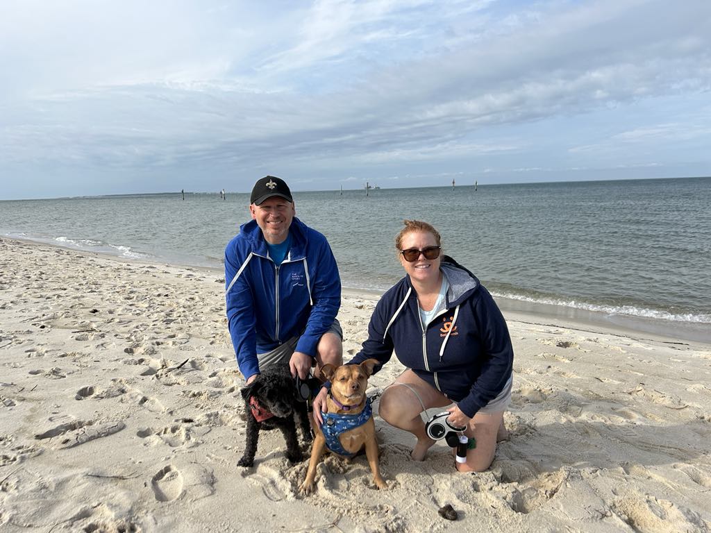 Couple With Two Dogs